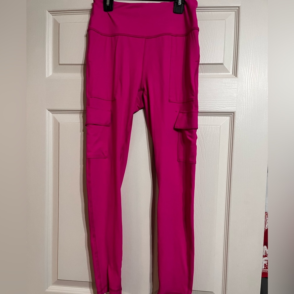 Women's Hot Pink Cargo Leggings